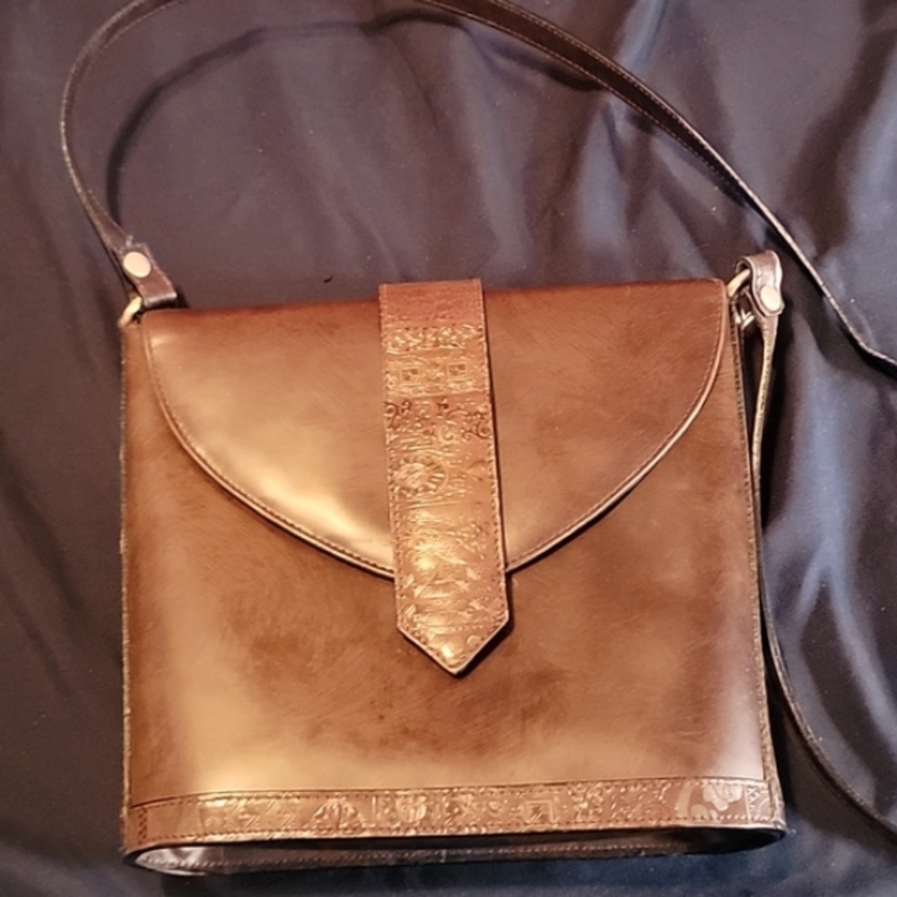Vera Pelle Vintage Florentine Cross Body or Shoulder Bag